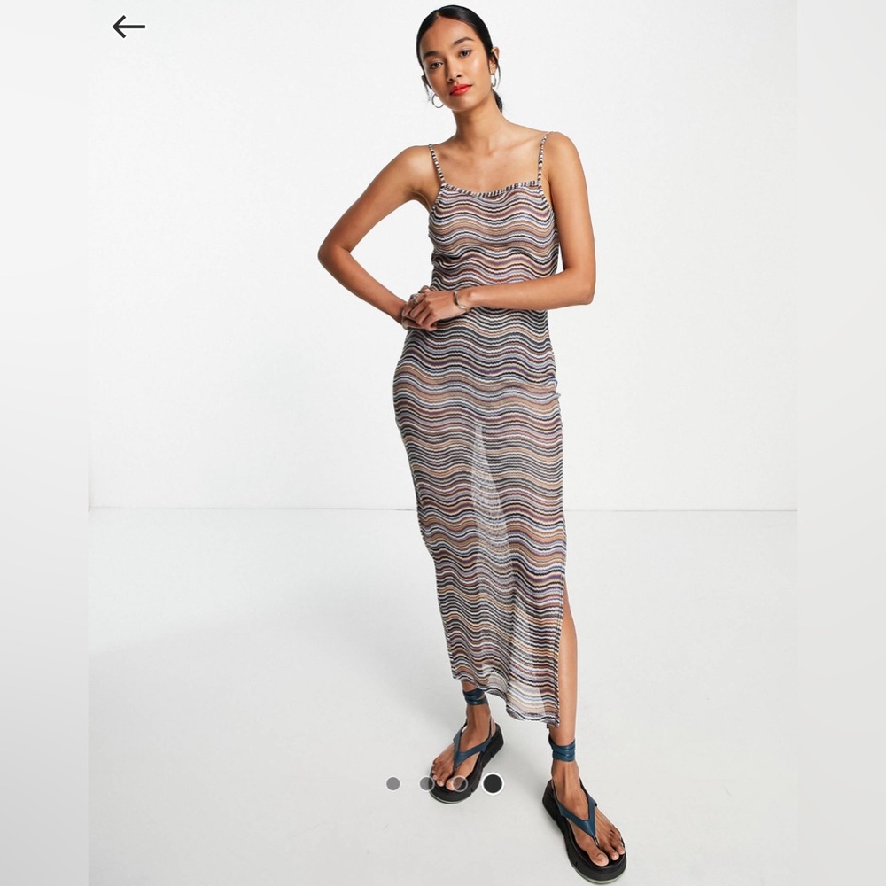 River Island wave pattern beach dress